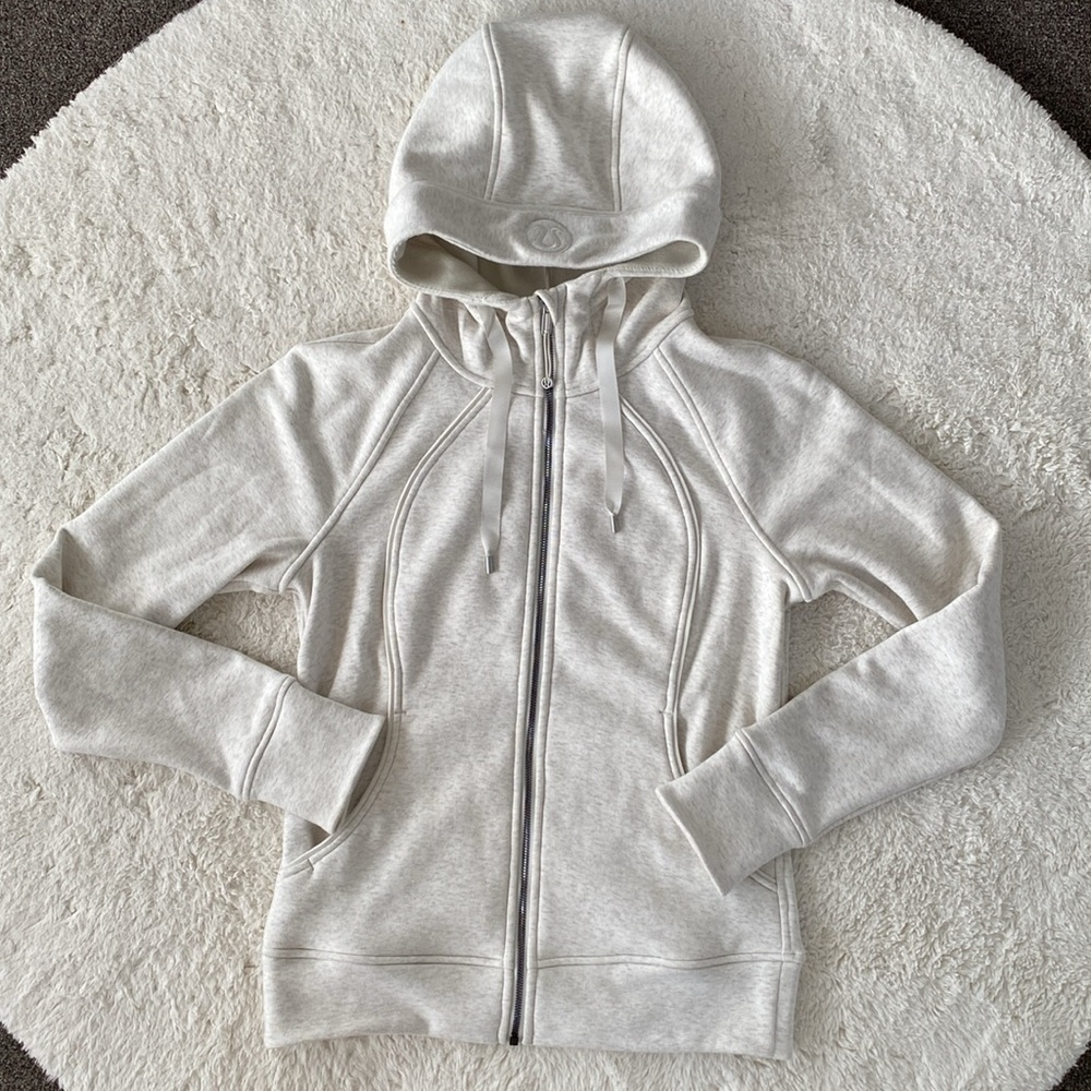 ❤️ Lululemon Scuba Hoodie *Plush Size 8 Heathered Bone NWOT